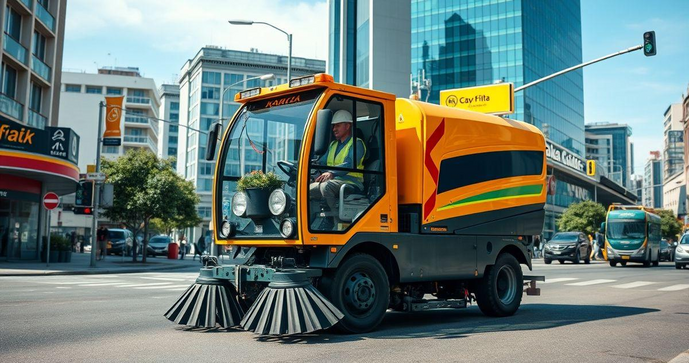 Varredeira tripulada como solução eficaz para limpeza urbana